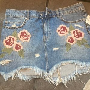 Free people embroidered skirt